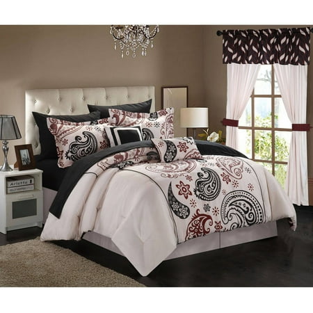 Chic Home Olinda 20 Piece Paisley Print Reversible Comforter Set