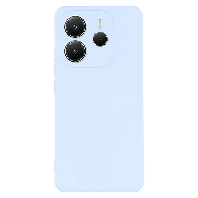 For Xiaomi Redmi Note 14 5G Case TPU Back Soft Anti-Scratch Fiber Lining Phone Cover - Baby Blue