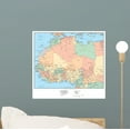 thumbnail image 1 of Political Map West Africa Wall Mural Decal Sticker, Wallmonkeys Peel & Stick Vinyl Graphic (12 in W x 11 in H), 1 of 4