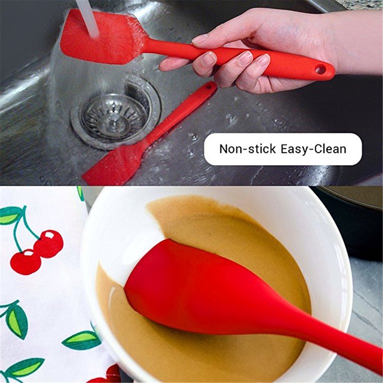 Non Stick 3-Piece Silicone Rubber Spatula for Cooking Baking