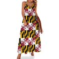 thumbnail image 1 of Nuevo vestido sin mangas con la bandera de Maryland Vestido de noche ropa mujer verano Vestidos de mujer verano, 1 of 7