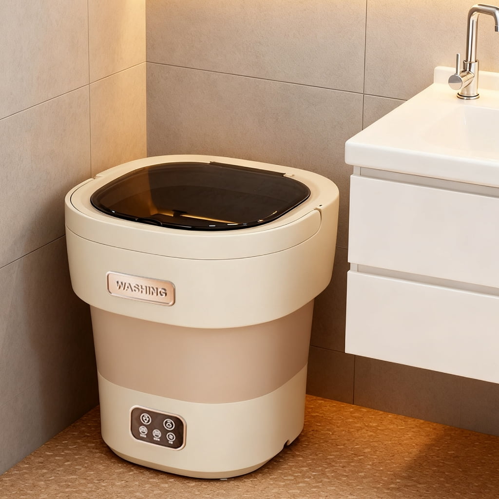 PatungKu Miniss automatic washing machine, 12L travel washing machine with Turn dry function, noise reduction cleaning, suitable for underwear and socks