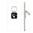 thumbnail image 1 of skiing winter sport black illustration square cell ph  stand holder bracket universal support, 1 of 3
