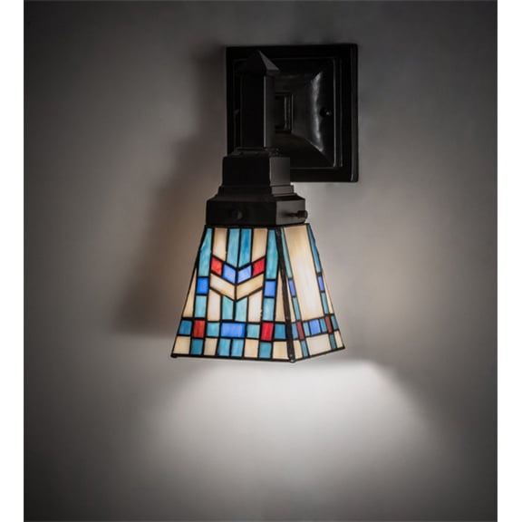 Meyda Tiffany 238496 Prairie Wheat 12" Tall Wall Sconce - Black