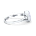 thumbnail image 3 of 2.0 Ct Oval Cut Simulated Diamond Ring, Five Stone Diamond Engagement Wedding Ring, Bezel Set Diamond Ring, Solitaire Ring, 925 Sterling Silver, Proposal Ring For Girlfriend, 3 of 5