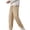 Khaki, variant on Men's Corduroy Jogger Pants, Elastic-Drawstring Waist with Ribbed Texture for Vintage Casual Wear Black XS