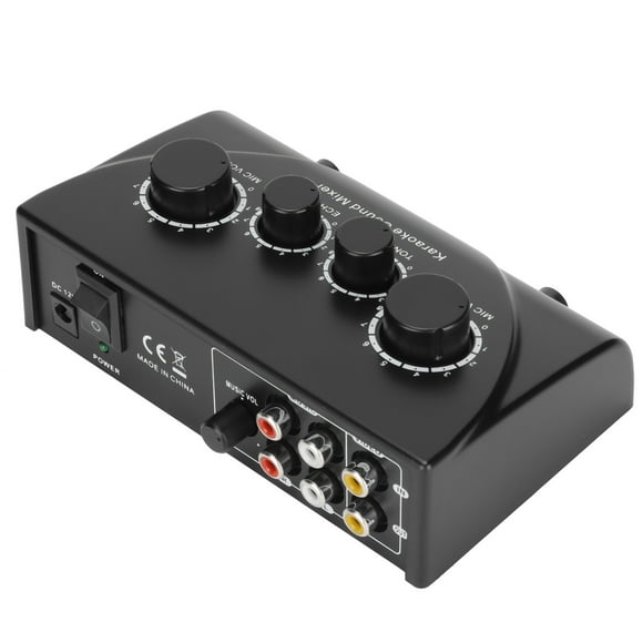 Mezclador De Línea Digital ANGGREK Efector Frontal Karaoke Negro Volumen Ajustable