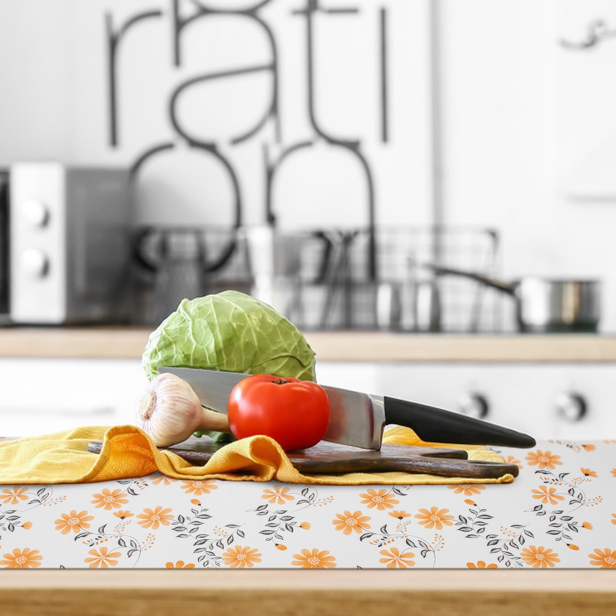 RAY STAR Shelf Cabinet Liner, 18inx8FT Drawer Liners Non-Adhesive Non Slip Shelving Liner for Kitchen Cabinets