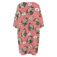 thumbnail image 5 of Pink Pattern with Cute Pugs Sleepshirts For Sleeping Travels Loose Sleepdress Pajama Dress Soft Nightdress Sleepwear, 5 of 7