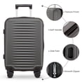 thumbnail image 4 of Gowill 3 Piece Luggage Set 28/24/20 inch Hardside Lightweight Spinner Wheels Carry-on and Checked Suitcase.Gray, 4 of 9