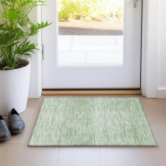 Addison Rugs Chantille Indoor/Outdoor Transitional Lines Aloe Washable Rectangle Rug, 1'8" x 2'6"