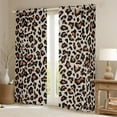 thumbnail image 2 of Manfei Animal Leopard Print Black Out Curtains for Female Men,Black Brown Curtains Pack of 2 (42x63 Each),Cheetah Print Bedroom Curtains,Breathable Home Decor, 2 of 6