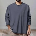 thumbnail image 2 of Men's Long Sleeve Athletic T-Shirt Lightweight Sun Wicking Workout Top for Running Gym Casual Wear Mens Work Shirts Summer Basic Tee Shirts, 2 of 5
