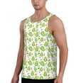 thumbnail image 2 of Wukai Kawaii Avocado Print Men’s Workout Tank Top Sleeveless Muscle T shirt Gym Running Fitness Tank Top-3X-Large, 2 of 7