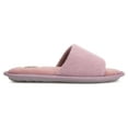 thumbnail image 3 of Floopi Women's Open Toe Soft Knit Slide W/Embroidery Stitch Jersey Insole Memory Foam Slipper, 3 of 5