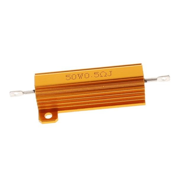 Resistencia de Carcasa de Potencia de Aluminio Bobinado en Alambre Dorado de 50 Vatios 0.5R