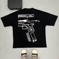 thumbnail image 2 of T-Shirt Surdimensionné Motif Lettre Hip Hop Gothique Rue y2k pour Hommes Rétro Décontracté Polyvalent Manches Courtes Col Rond Ample Femmes, 2 of 5