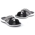 thumbnail image 4 of Sandalias planas con tiras cruzadas para mujer cómodas antideslizantes para fiestas y vacaciones, 4 of 9