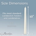 thumbnail image 5 of Stonebriar Unscented 10" Dripless Taper Candles with 7 Hour Burn, 10 Pack, White, 5 of 7
