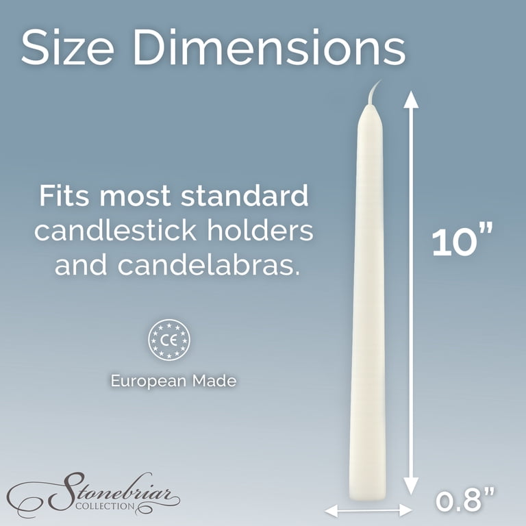 Stonebriar White Taper Candles, 10-Pack, 7-Hour Burn photo 4