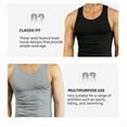 thumbnail image 2 of 6 Pack Men's A-Shirts 100% Cotton Ribbed Underwear Tank Top Solid Casual Menswear S-3XL Regular Big & Tall Workout Breathable Sleeveless Plain Classic, 2 of 7