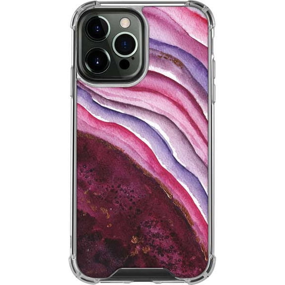 Skinit Geode Plum Watercolor Geode iPhone 13 Pro Max Clear Case