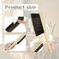 thumbnail image 2 of Lsupdaol 2 Pieces Wooden Dust Brush Bulk Hand Broom Bench Soft Bristle Cleaning Outdoor Furniture Brushes with Long Wood Handle for Cleaning Car Bed Sofa Fireplace Couch Clothes, 2 of 6