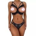 thumbnail image 1 of Mujer de encaje sostén bragas rosa patrón floral halter body para L Baoblaze Mujer de encaje braga, 1 of 8
