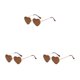 thumbnail image 1 of Qarigey Impresionantes gafas de sol en forma de corazón de PVC con lente Tac, accesorio de moda, gafas de sol en forma de corazón, té de Type1 NO1, 1 of 6