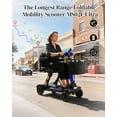thumbnail image 7 of 15 Miles Long Range 4 Wheels Mobility Scooter for Adults&Seniors-Lightweight Fully Automatic Folding Scooter, 46lbs with 350W Powered Electric Wheelchair,Lithium Battery, Airline-Approved,Blue, 7 of 7
