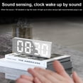 thumbnail image 3 of LED Digital Electric Dowtop Date Reloj Control de voz Alarma de plástico Decoraciones del hogar Decoraciones de relojes Suministros Tipo 2 Inevent HA059409-02B, 3 of 7