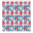 thumbnail image 3 of Ambesonne Paris Shower Curtain, Coffee Love Eiffel Hearts, 69"Wx84"L, Multicolor, 3 of 3