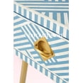 thumbnail image 5 of LAKECITY ARTS Bone Inlay Optical Design 1 Drawer Bedside Table Sky Blue, Bone Inlay Optical Design 1 Drawer Nightstand Table Sky Blue, 5 of 5