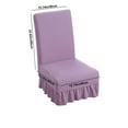 thumbnail image 3 of Universal Chair Covers 1PC 15.75x15.75x23.62in,HighElasticity Polyester Seat Covers Set Thickened Durable Protection for Kitchen Dining Chairs SpillResistant Easy Fit(Purple), 3 of 9