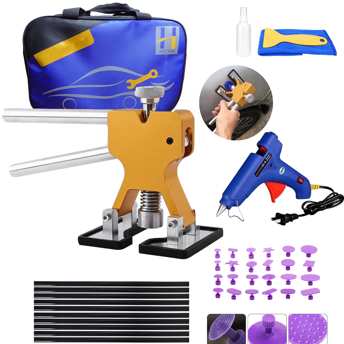 Paintless Dent Repair Remover Kit Dent Puller Pro Dent Lifter Tools