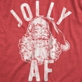 thumbnail image 2 of Womens Jolly AF T Shirt Funny Santa Claus Christmas Party Sarcastic Graphic Novelty Tee Womens Graphic Tees, 2 of 9