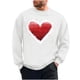 thumbnail image 2 of Amzcrzy Sudadera Para Hombre Con Estampado De Corazones, Informal, De Manga Larga Y Cuello Redondo, Sudadera Con Capucha, Camiseta De Manga Larga Y Cuello Redondo, Color Blanco, M, 2 of 6