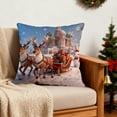 thumbnail image 1 of Funda de almohada navideña de 45 x 45 cm, decorativa, con tela suave y cremallera oculta para decoración del hogar, de poliéster., 1 of 6