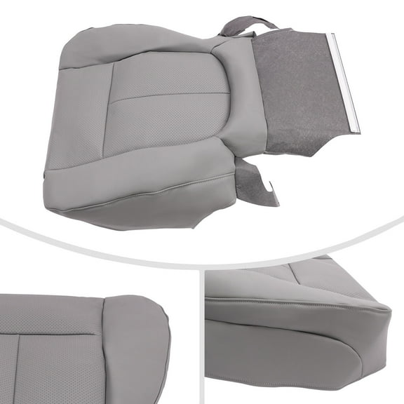 Miumaeov Left Driver Side Bottom-Back Cloth Seat Cover Grey For 2011-2016 Ford F250, F350, F450, F550, XLT, FX2, FX4, STX