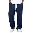 thumbnail image 2 of Mineart Men Elastic Drawstring Waist Solid Long Pants Multi Pocket Loose Casual Street Trousers for Daily Wear, 2 of 5