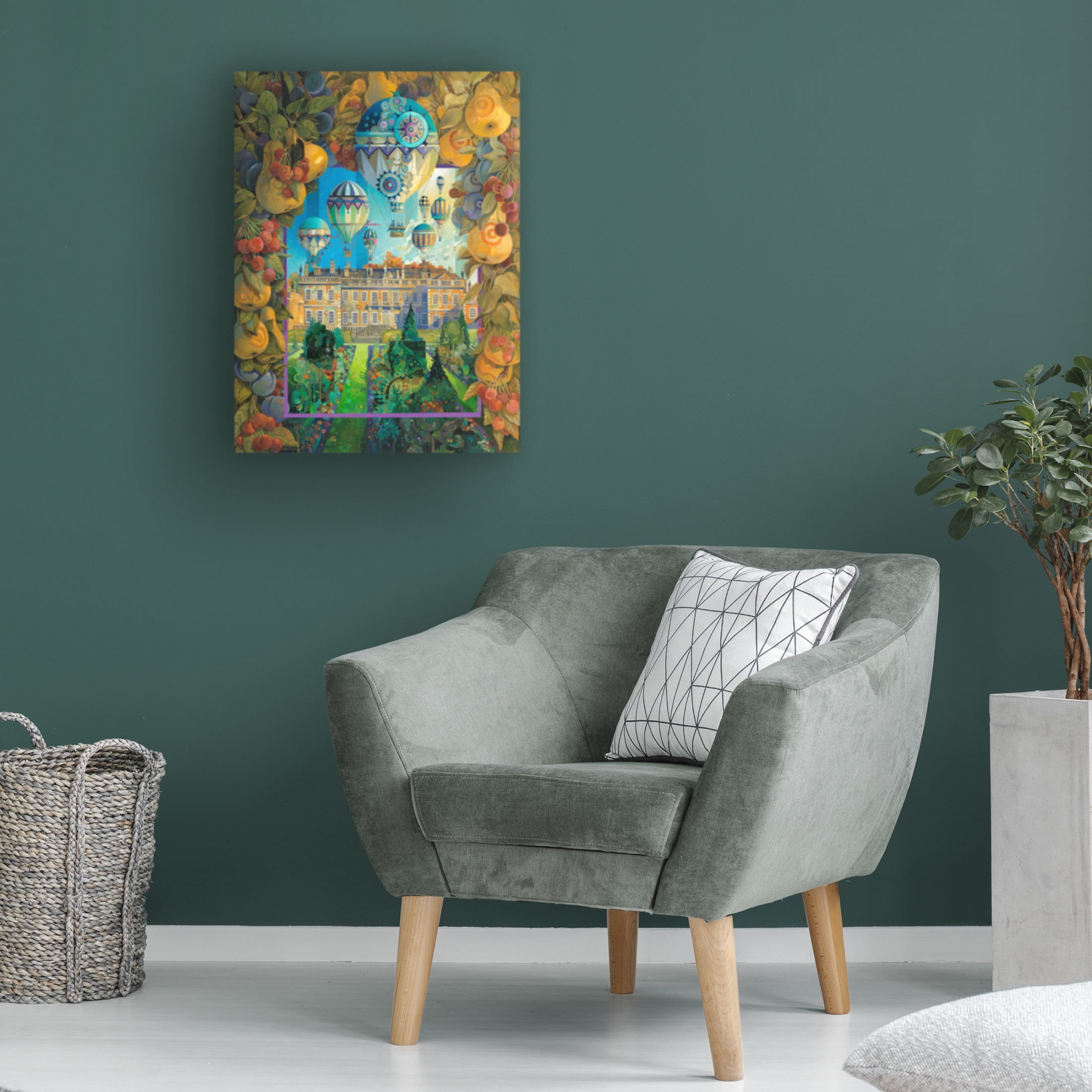 Canvas Wall Art - David Galchutt 'Soaring Over England' Wall Art for Living Room, Bedroom, or Office Décor by Trademark Fine Art - 35 x 47 Inches