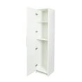 thumbnail image 3 of Stackable Wall Cabinet,Hanging Wall Mount Storage Cabinet with Adjustable Shelves and Doors,Sideboard Buffet Cupboard,Console Table,White Wood Finish,15.75" D x 15.75" W x 70.87" H, 3 of 9