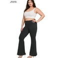 thumbnail image 3 of Zenana Regular and Plus Size Buttery Soft Banded High Waist Flared Leg Yoga Pants, 3 of 5