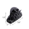 thumbnail image 2 of Motique Accessories 2.5 inch Plastic Weaved Jaw Hair Clip for Women and Girls-Black, 2 of 5