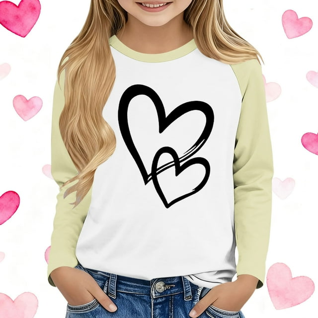 Blusas y camisas de manga larga con cuello redondo para niños. Camiseta básica informal y cómoda para niños de tallas medianas y grandes. Camiseta de poliéster para niñas.
