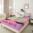 thumbnail image 4 of Castle Fairy Elegant Glitter Eyelash Twin Sheet Sets 3pcs for Teens Girls,Bling Makeup Twin Fitted Sheet Microfiber,Abstract Gradient Breathable Flat Sheet,Breathable Home Decor, 4 of 7