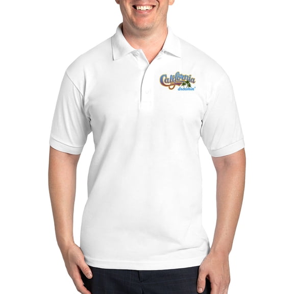 CafePress - CALIFORNIA DREAMIN Golf Shirt - Golf Shirt, Pique Knit Golf Polo
