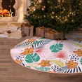 thumbnail image 6 of Daiia Tropical Plants Drawing Merry Christmas Tree Skirt , Xmas Large Lace-up Tree Skirt, Santa Snowflakes Rustic Home Decorations New Year Party Farmhouse Decor-36", 6 of 7