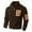 Brown, variant on Mens Sweatshirts Utility Quarter Zip Pullover Top Multiple Pockets Stand Collar Long Sleeve Loose for Outdoor Army Green L