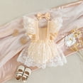 thumbnail image 5 of Sngxgn Baby Girl Cotton Bodysuit Long Sleeve Jumpsuit Outfits Clothes(Beige,80), 5 of 6